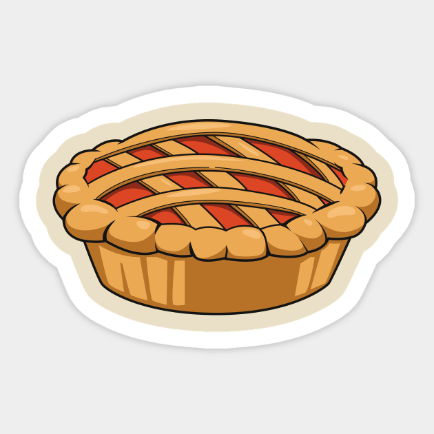 Pie cartoon illustration Sticker by Miss Cartoon